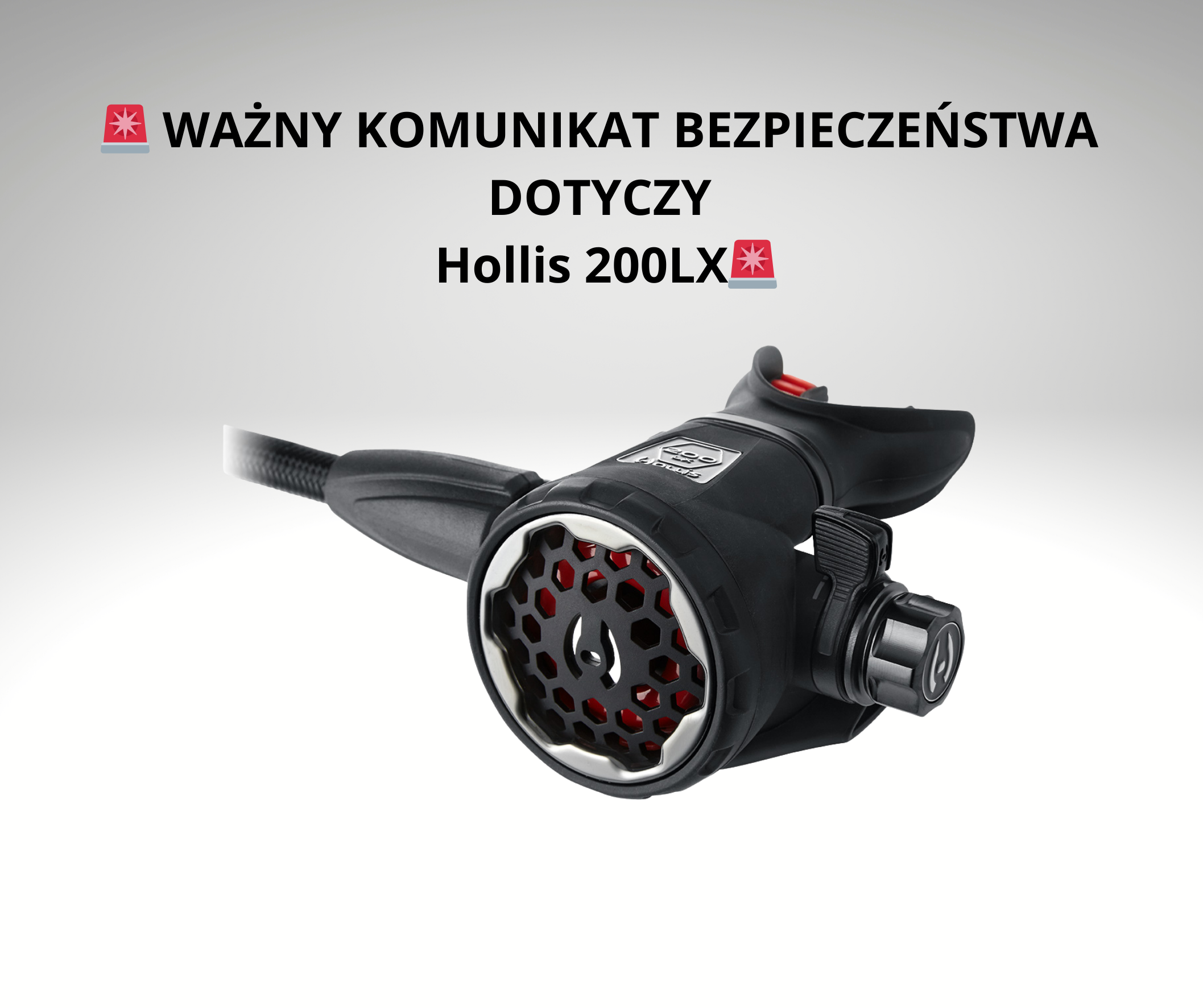Wazny komunikat bezpieczenstwa hollis 200lx