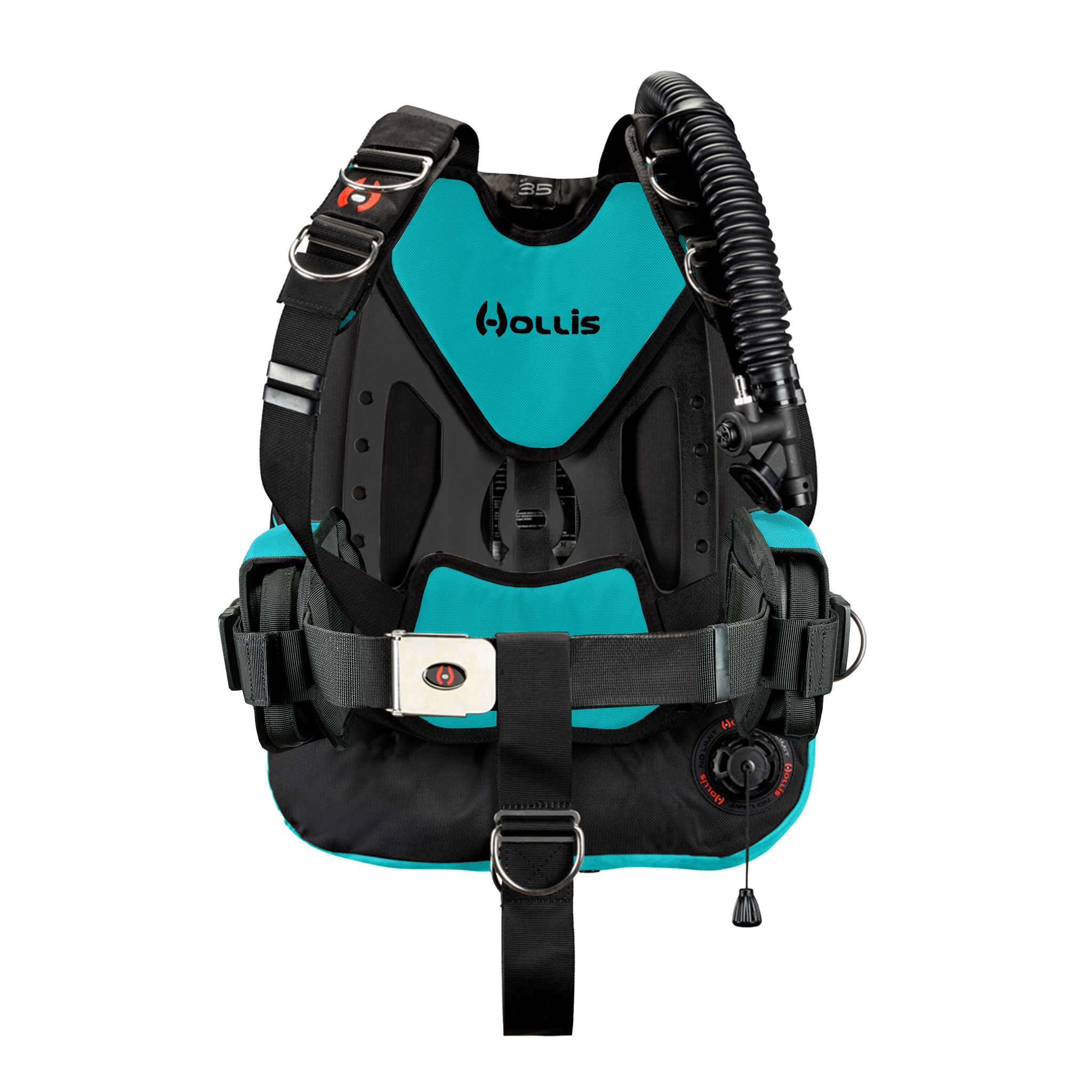 Hollis crib st35 aluminum solo aqua front