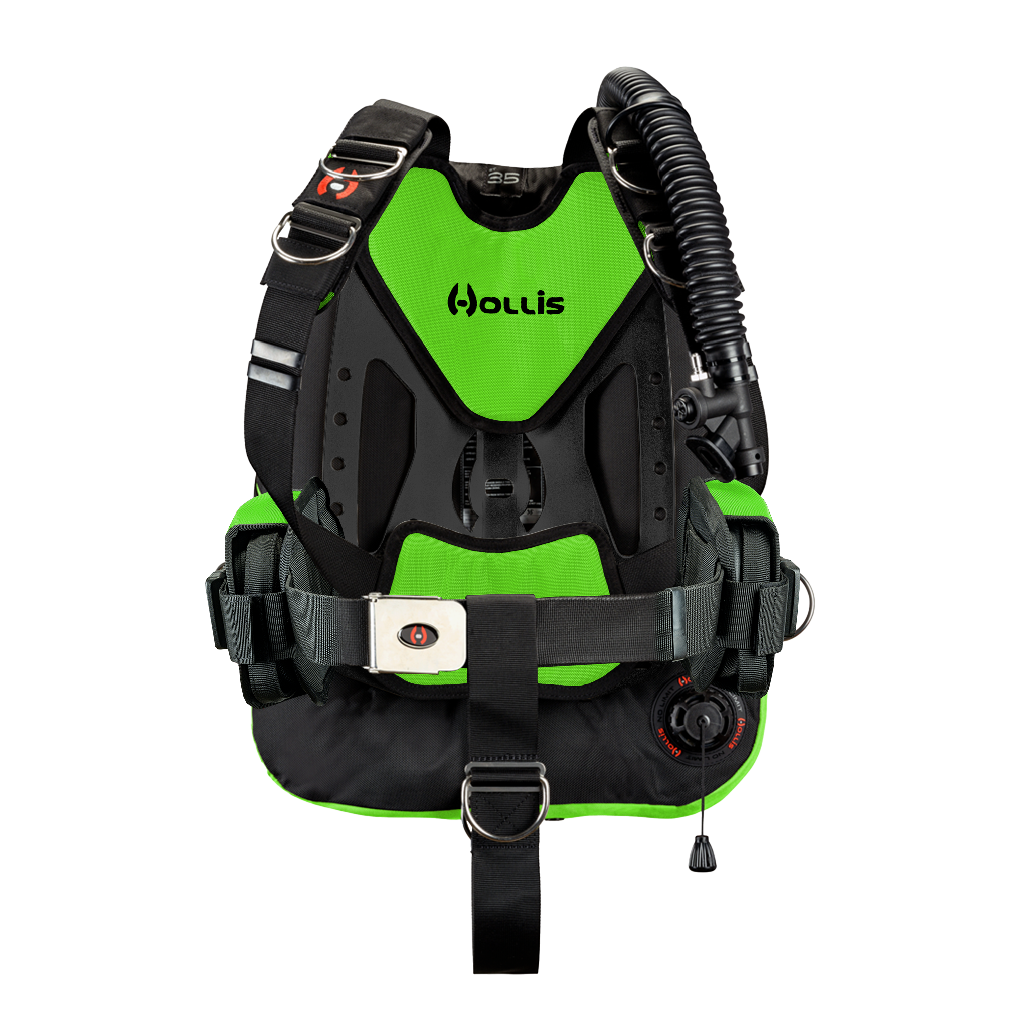 Hollis crib st35 aluminum solo lime front